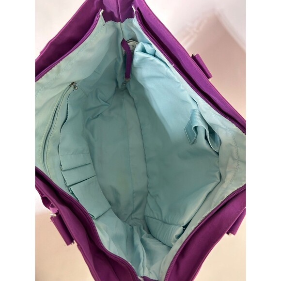 Baggallini Lavender Avenue Tote Laptop Travel Double Handles Purple 18X12 - Picture 9 of 13